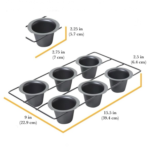 Chicago Metallic Professional 6-Cup Popover Pan - Picture 3 of 6